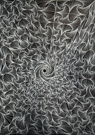 100x70cm, white pencil on black card